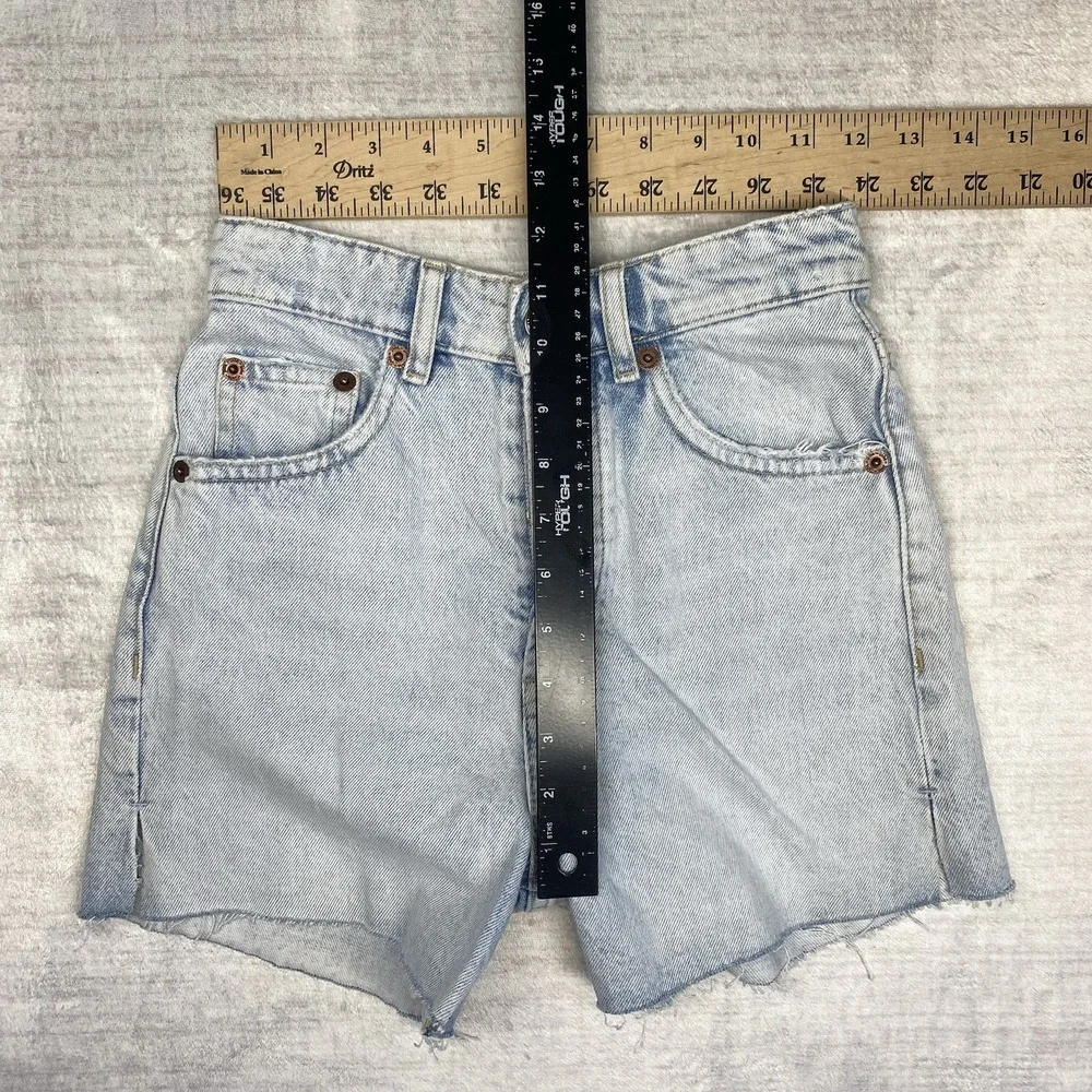 Zara Jean Shorts Womens 00 NEW High Rise Lightwash Casual Beachy Summer Denim